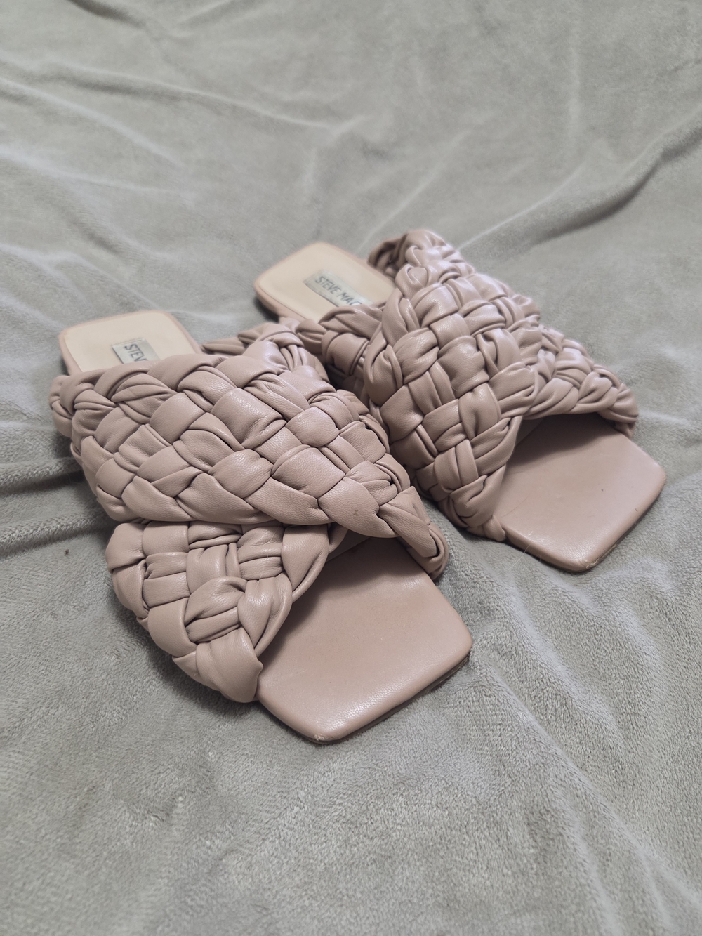Steve Madden Braided Slide Mules in Blush